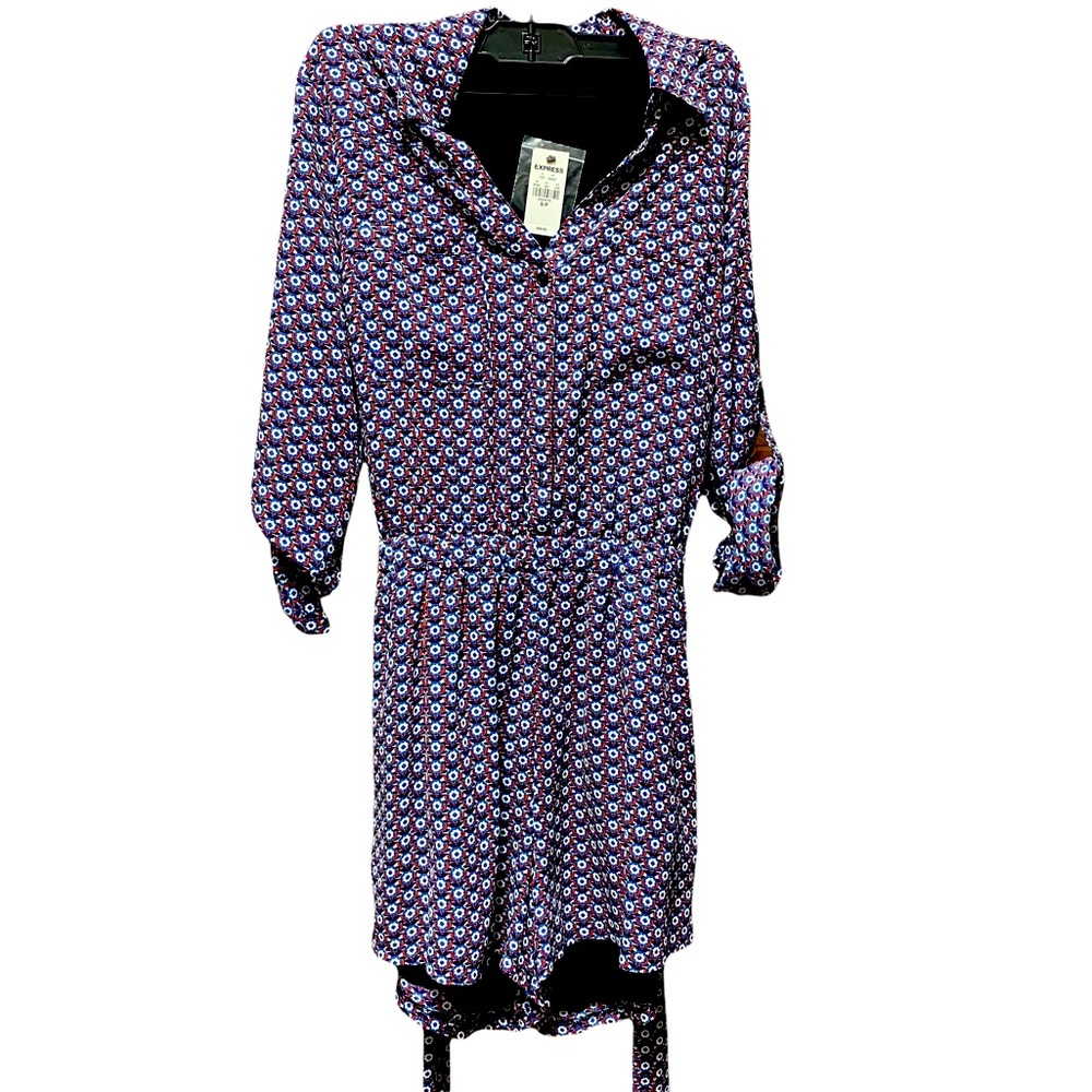 Express Flower print romper NWT